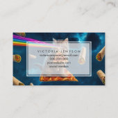 Laser Cat Pizza Party Visitenkarte (Rückseite)