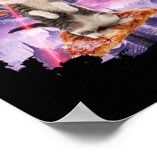 Laser Cats Pizza Kätzchen Poster (Ecke)