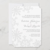 Laser-Cut Schneeflocken Eleganter Winter Hochzeit Einladung (Vorderseite)