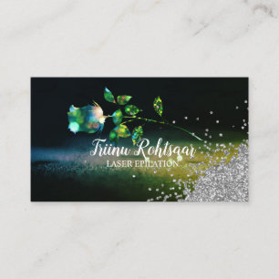LASER EPILATION Glitzer Sparkling Business Card Visitenkarte