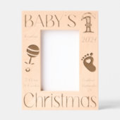 Laser Etched Baby 1 Weihnachten | Bilderrahmen Geätzte Rahmen (Vorderseite)