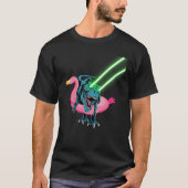 Laser Eye Rex in Flamingo Float | Funny Galaxy Rex T-Shirt (Vorderseite)