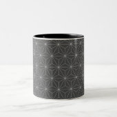 Laser GeoMetric Gray White Zweifarbige Tasse (Mittel)