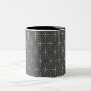Laser GeoMetric Gray White Zweifarbige Tasse