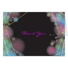 LASER GLOW Bar Bat Mitzvah Faltkarte Danke Karte