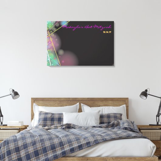 LASER GLOW Bar Bat Mitzvah Sign-In Board Leinwanddruck (Insitu (Schlafzimmer))