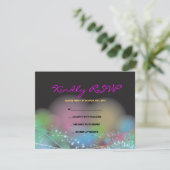 LASER GLOW in der DARK Bar Bat Mitzvah Reply Card RSVP Karte (Stehend Vorderseite)