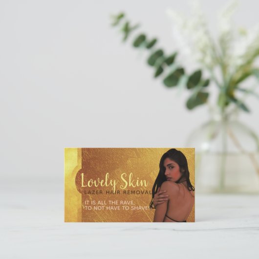 Laser-Haar-Abbau-Slogan-Visitenkarten Visitenkarte (Stehend Vorderseite)