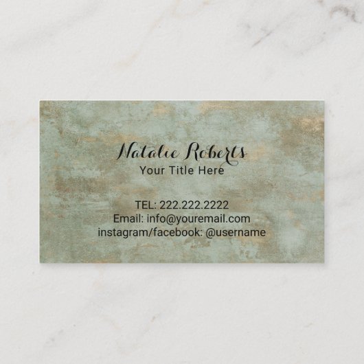 Laser Haarentfernung Hautpflege Salon Gold & Bronz Visitenkarte (Rückseite)