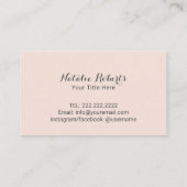 Laser Haarentfernung Hautpflege Salon Rose Gold Visitenkarte (Rückseite)