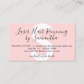 Laser Haarentfernung nach der Behandlung Visitenkarte (Vorderseite)