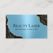 Laser Haarentfernungsklinik Blue Black Marble Visitenkarte (Vorderseite)