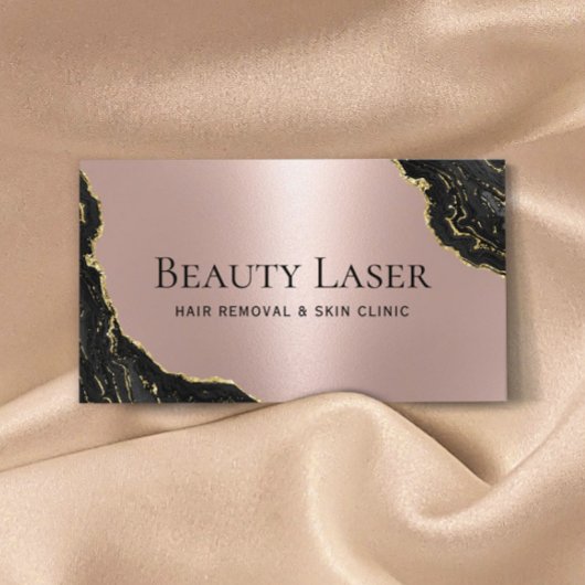 Laser Haarentfernungsklinik Rose Goldmarmor Visitenkarte