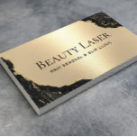 Laser-Haarentfernungsklinik Schwarz-Gold-Marmor Visitenkarte<br><div class="desc">Laser Hair Removal Skin Care Salon Gold & Black Marble Business Cards.</div>