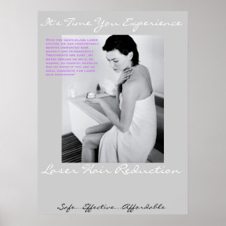 Laser-Haarpflaster-Frau im Handtuch Poster