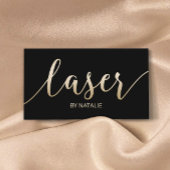 Laser Hair Removal Esthetician Gold Typografie Visitenkarte