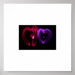 Laser-Herz-Leinwand Poster