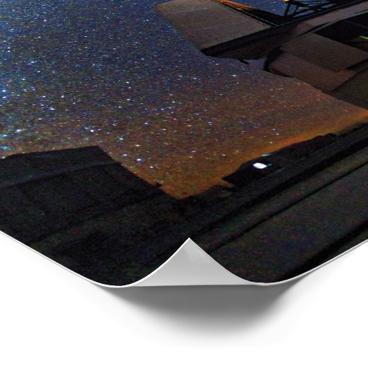 Laser in Richtung Milchstraße Poster (Ecke)