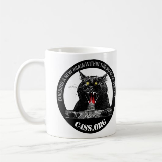 Laser-Katze von C4SS Herrschaft Kaffeetasse (Links)