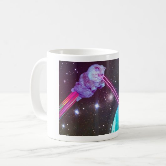 Laser-Katzen-Tasse Kaffeetasse (Vorderseite Links)