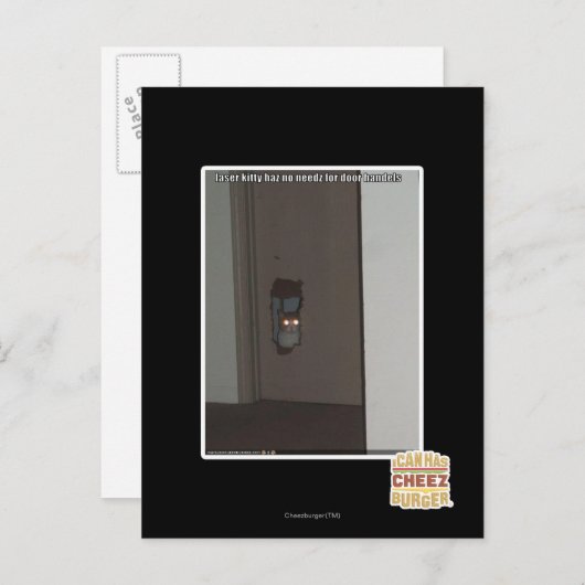 Laser Kitty Postkarte (Vorne/Hinten)