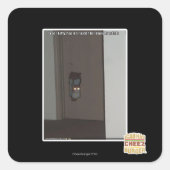 Laser Kitty Quadratischer Aufkleber (Vorderseite)