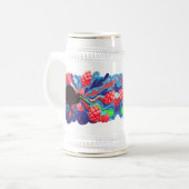 Laser-Kiwi-Hop-Explosion Bierglas (Vorderseite Links)