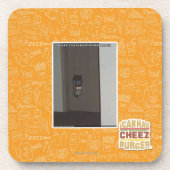 Laser-Miezekatze Getränkeuntersetzer (Vorderseite)