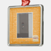 Laser-Miezekatze Ornament Aus Metall (Links)