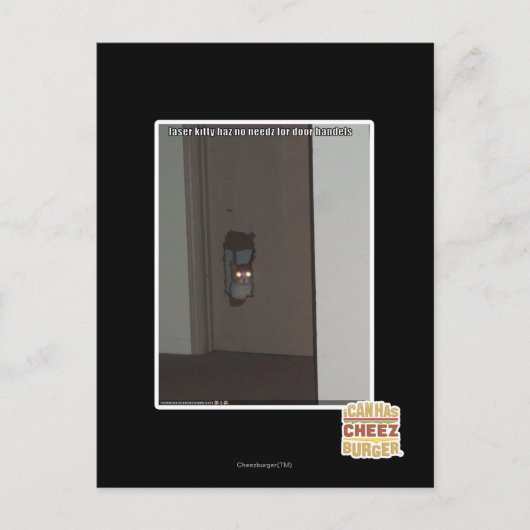 Laser-Miezekatze Postkarte (Vorderseite)