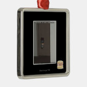 Laser-Miezekatze Silbernes Ornament (Rechts)