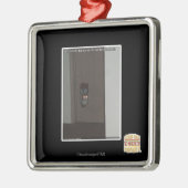 Laser-Miezekatze Silbernes Ornament (Links)