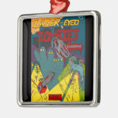 Laser-Mit Augen Zombies mit Chainsaws-Ornament Ornament Aus Metall (Links)