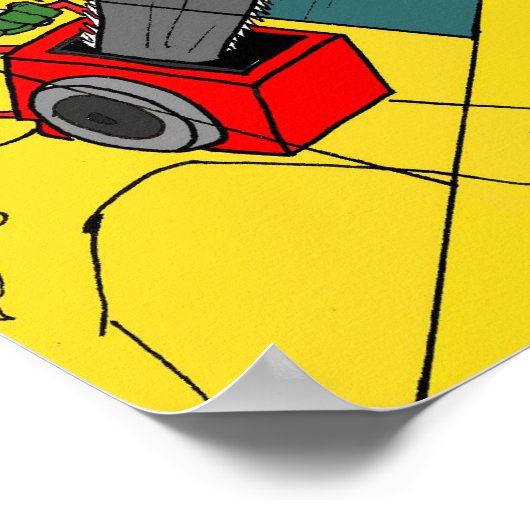 Laser Mit Augen Zombies mit Chainsaws Poster (Ecke)