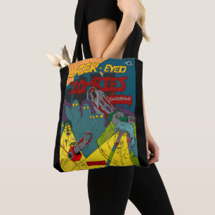 Laser Mit Augen Zombies mit Chainsaws Tote Bag Tasche