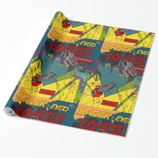 Laser-Mit Augen Zombies mit Ketten-Papier Geschenkpapier