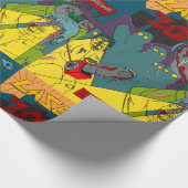 Laser-Mit Augen Zombies mit Ketten-Papier Geschenkpapier (Ecke)