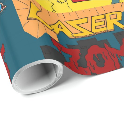 Laser-Mit Augen Zombies mit Ketten-Papier Geschenkpapier (Rolleneckpunkt)