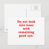 LASER.png Postkarte (Vorne/Hinten)