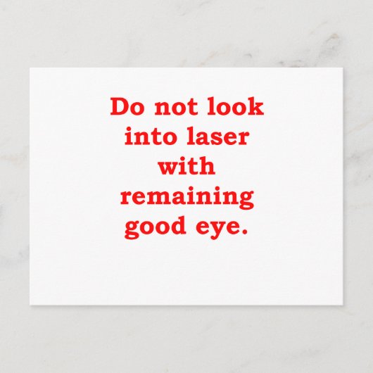 LASER.png Postkarte (Vorderseite)