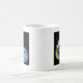 Laser-Regenbogen-Raum-Katze Kaffeetasse (Mittel)