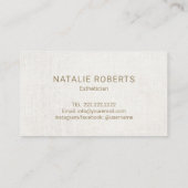 Laser Remedy Beauty Esthetiker Gold Typografie Visitenkarte (Rückseite)