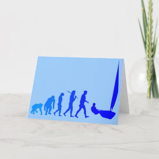 Laser Segelsegler blaue Segeln Geschenke und T-Shi Karte