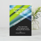 Laser Tag Birthday Einladung (Stehend Vorderseite)