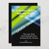 Laser Tag Birthday Einladung (Vorne/Hinten)