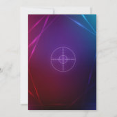 Laser Tag Birthday Einladung Neon Laser Einladung (Rückseite)