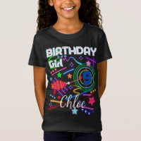 Laser Tag Birthday Girl Party farbenfrohe Matching