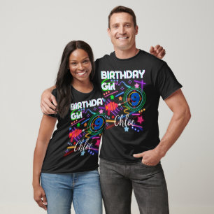 Laser Tag Birthday Girl Party farbenfrohe Matching T-Shirt