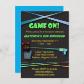 Laser Tag Birthday oder Team Gebäude Party Einladung (Vorne/Hinten)