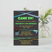 Laser Tag Birthday oder Team Gebäude Party Einladung (Stehend Vorderseite)